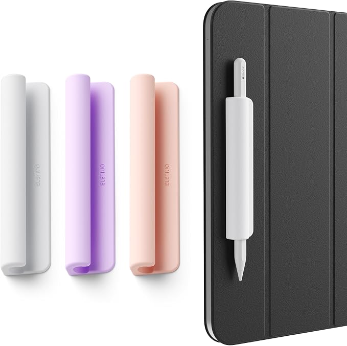 ELETIUO 3 Pack Silicone Pencil Holder Sleeve, Compatible by ELETIUO
