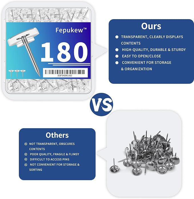180-Pack Clear Thumb Tacks - Image 4
