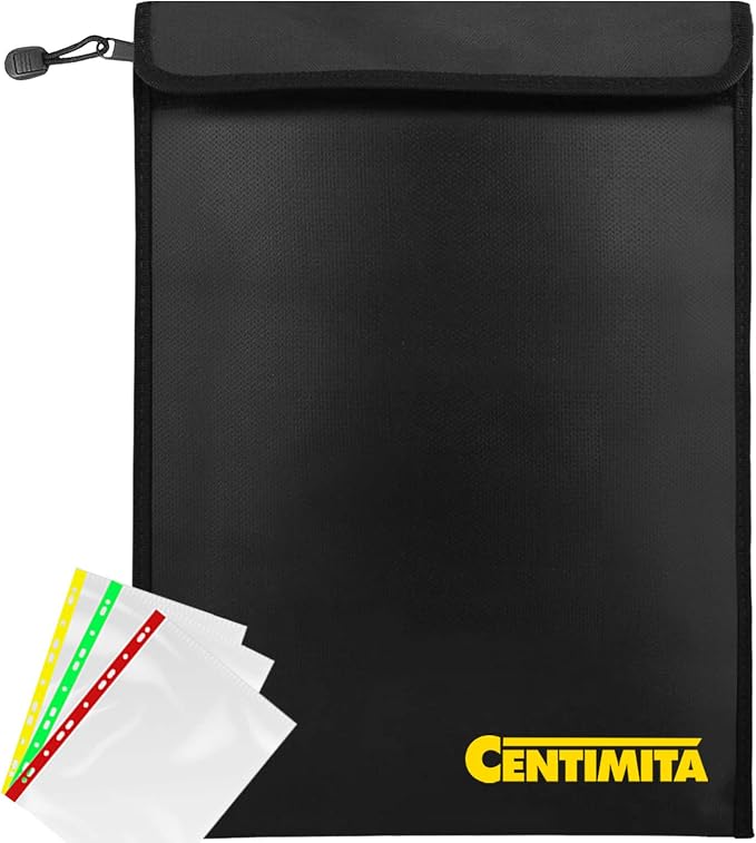 Fireproof Document Bag Waterproof Safe Folder by Fire-TestedWorryRested