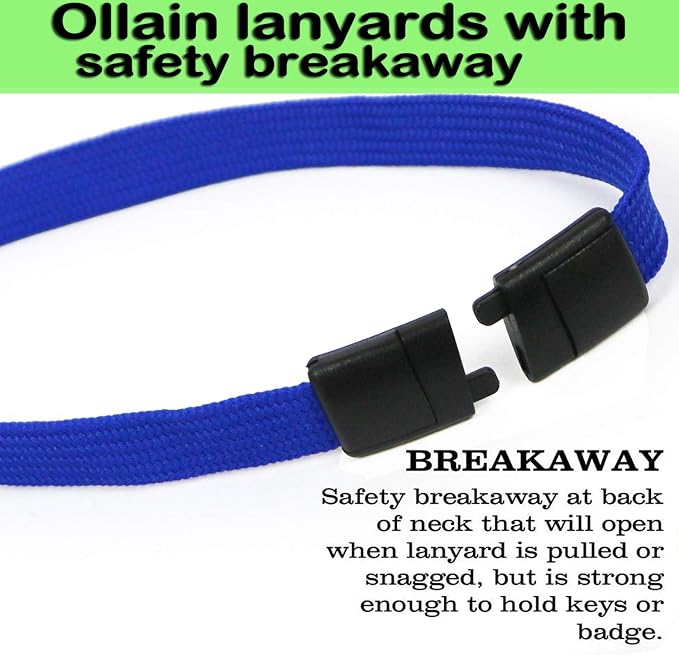 Safety Breakaway Lanyard with J-Hook Flat Lanyards - Image 4