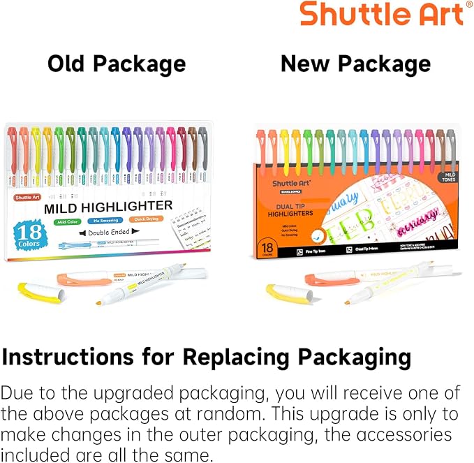 Shuttle Art Pastel Highlighters, 18 Colours Dual Tip Highlighters, Highlighter - Image 8
