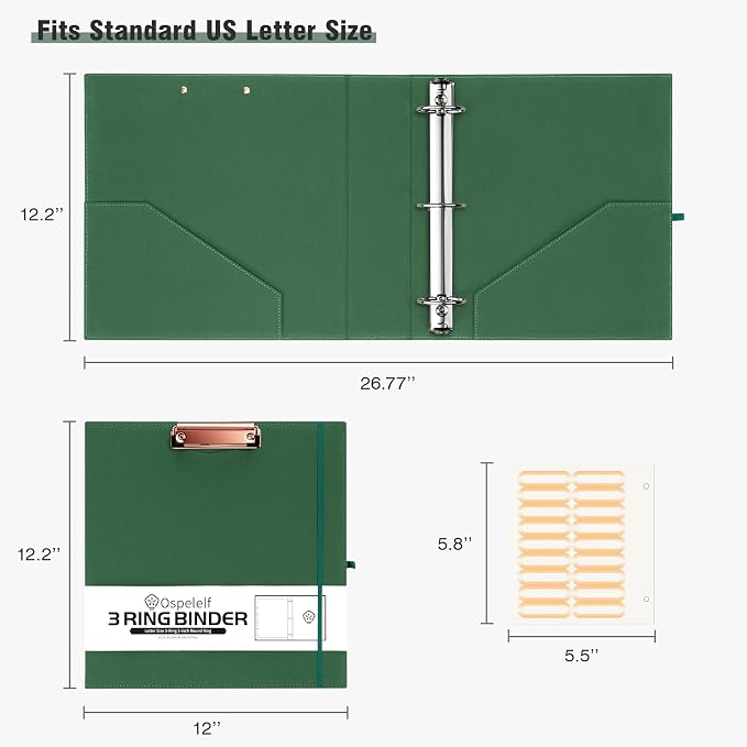 Ospelelf 2 Inch 3 Ring Binder Organizer - Image 6
