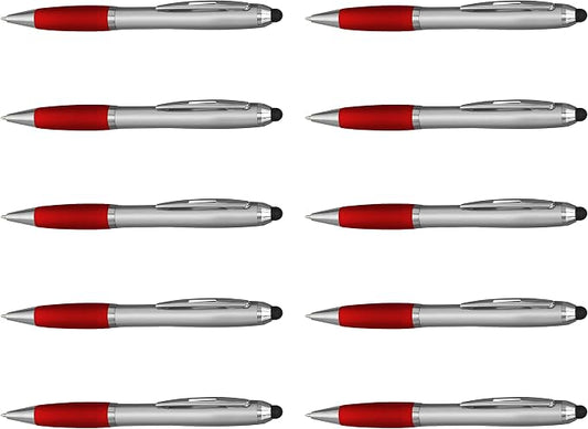 DISCOUNT PROMOS Stylus Ballpoint Pens Set of 10, Bulk Pack by DISCOUNTPROMOS