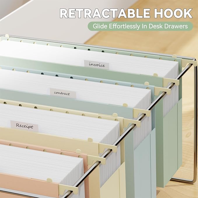 Legal Size Plastic Hanging File Folders Extra Capacity, Legal Expandable Large - Image 6
