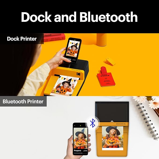 KODAK Dock ERA Plus 4PASS Instant Photo Printer (4x6) (Printer + Initial 10 Sheets + 80 Sheets + Accessories)-DeskLoop Office