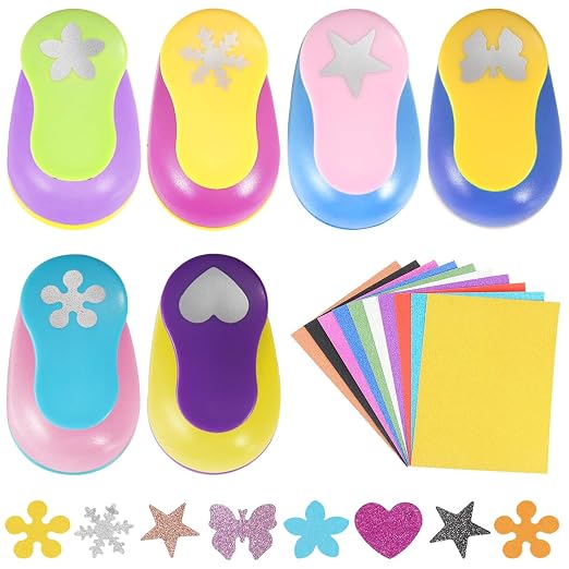 6 Pcs Colorful Craft Hole Punch by Regilt