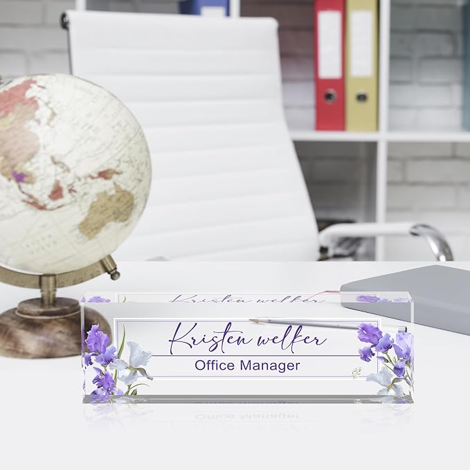 Name Plate for Desk Desk Name Plate Personalized, Office Desk Decor for Women & - Image 7