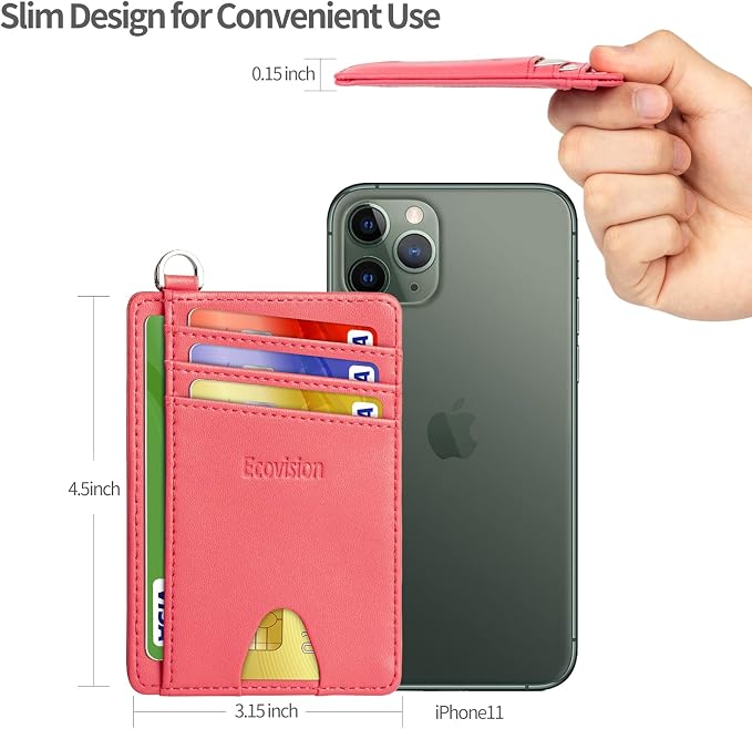 Slim Minimalist Front Pocket Wallet, RFID Blocking Credit Card Holder Wallet - Image 7