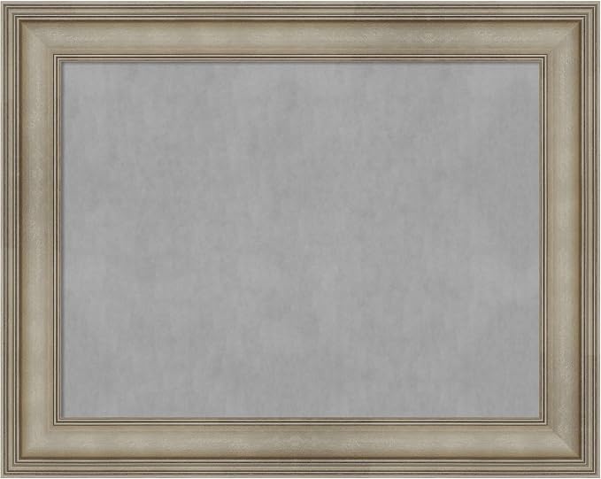 Amanti Art Silver Framed Magnetic Board 23x29 Medium Vision Board by AmantiArt