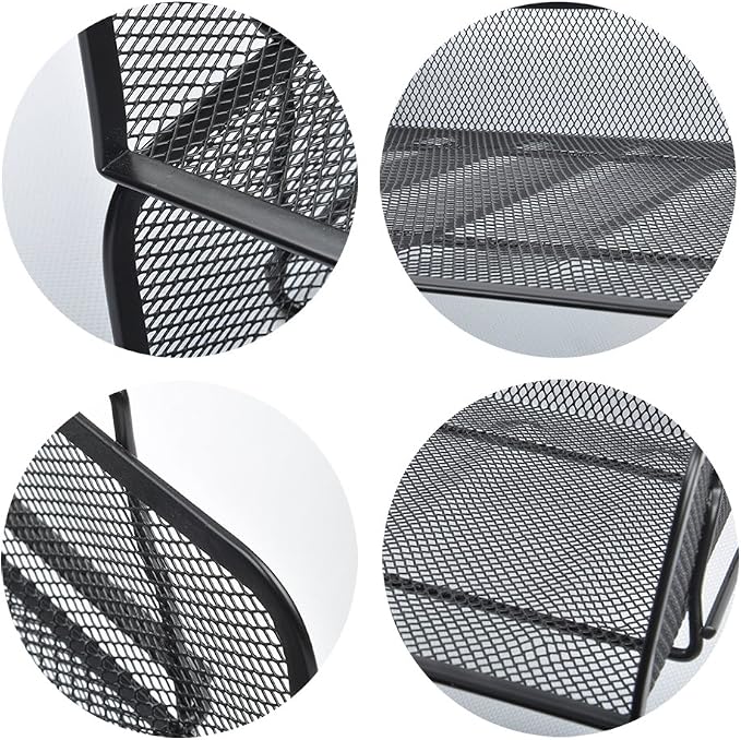 EASEPRES 2 Pack Stackable Desk Paper Tray, Metal Mesh Desktop Document Letter - Image 5