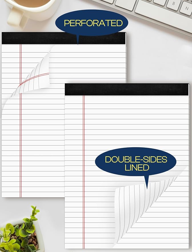 Note Pads 8.5 x 11 Wide Ruled Lined Writing Note Pad - Image 5