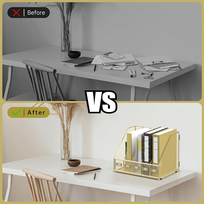 DALTACK Desk Organizers Metal Magazine File Holder - Image 7