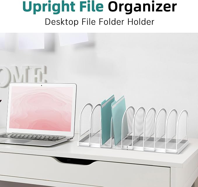 SUPEASY File Organizer 9-Section Mesh Desk Organizer, Upright File Organizer - Image 5