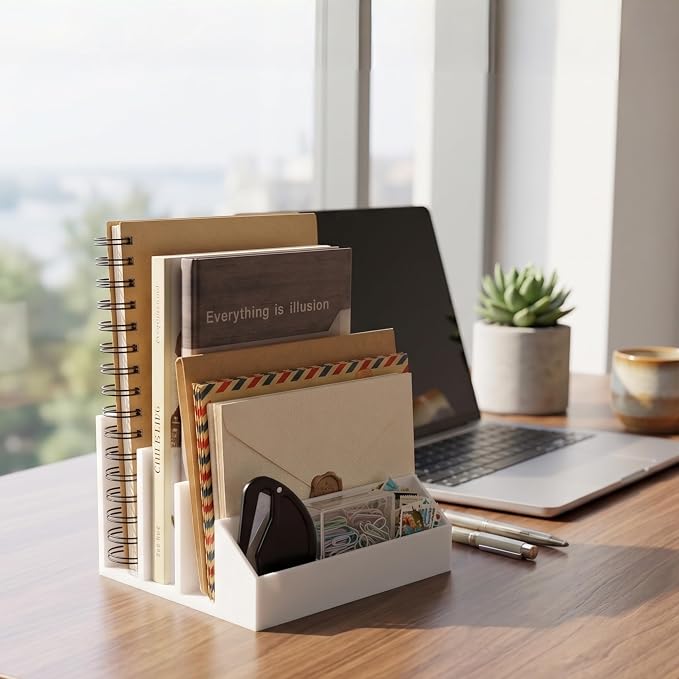 2 Pack 3-Slot Mail Organizer for Desk - Image 8