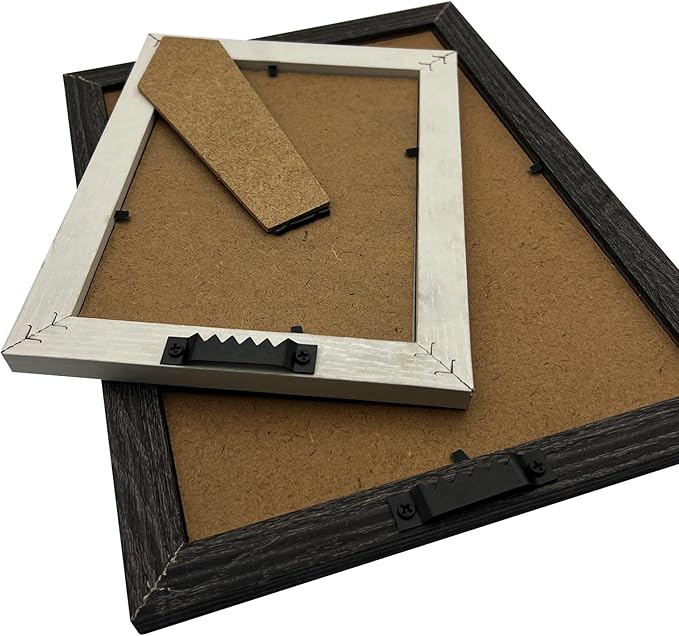 50 Pack Large Heavy Sawtooth Picture Hangers Steel Picture Hangers with Screws Picture Hang Solutions, for Hanging Clock Paintings Artwork Picture Frame Hook Photos (Black，Supports 50 lbs)-DeskLoop Office