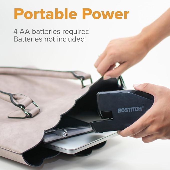 Bostitch Office Portable Electric Stapler, 20 Sheets, AC or Battery Powered - Image 5