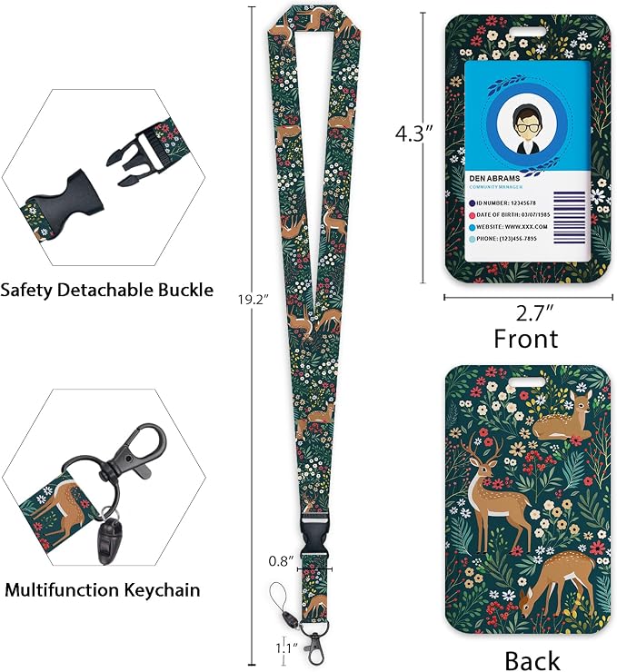 Giancomics Floral Animal Lanyards - Image 4