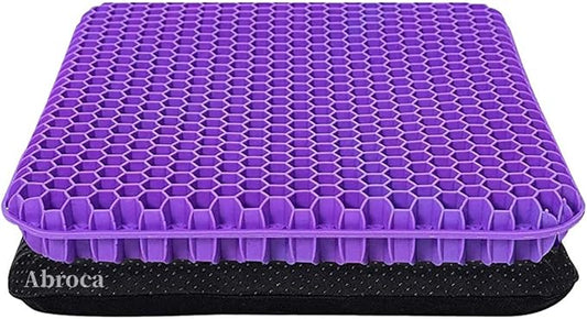 Gel Seat Cushion for Long Sitting, Double Thick Office Desk Home Wheelchair by Unknown