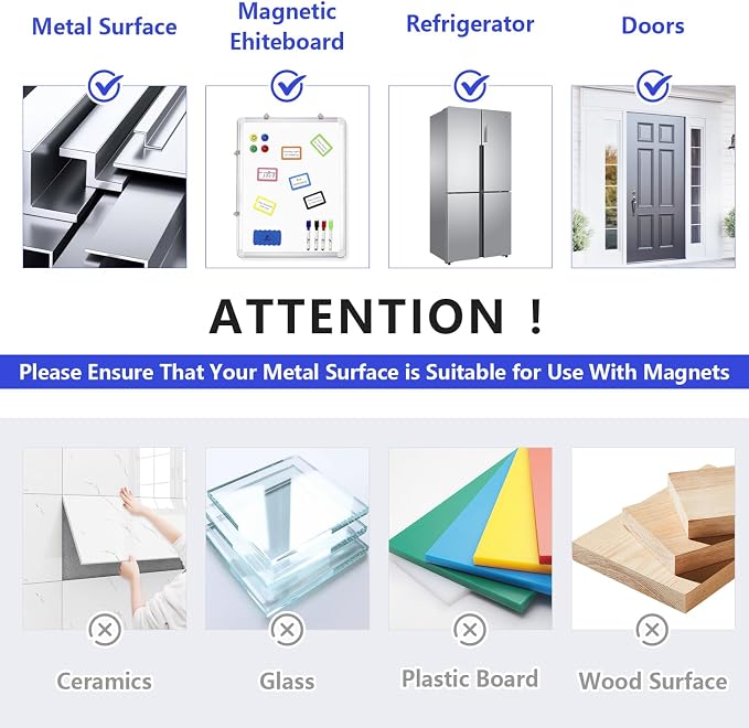 TOTiyea 40 Pack Magnetic Dry Erase Labels, Magnetic Label Stickers - Image 8