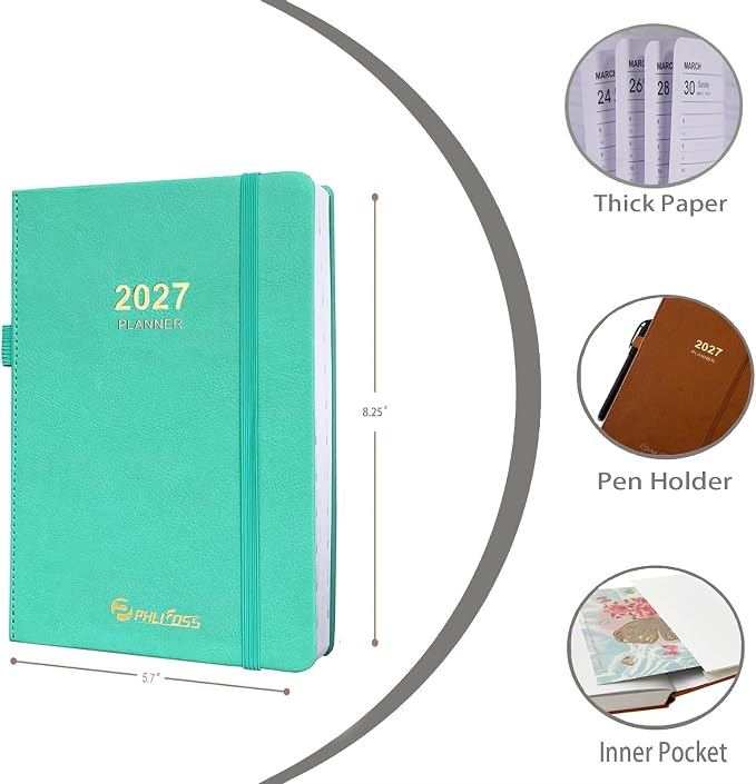 2027 Daily Planner/Calendar, One Page Per Day, Daily Monthly Agenda Planner - Image 2