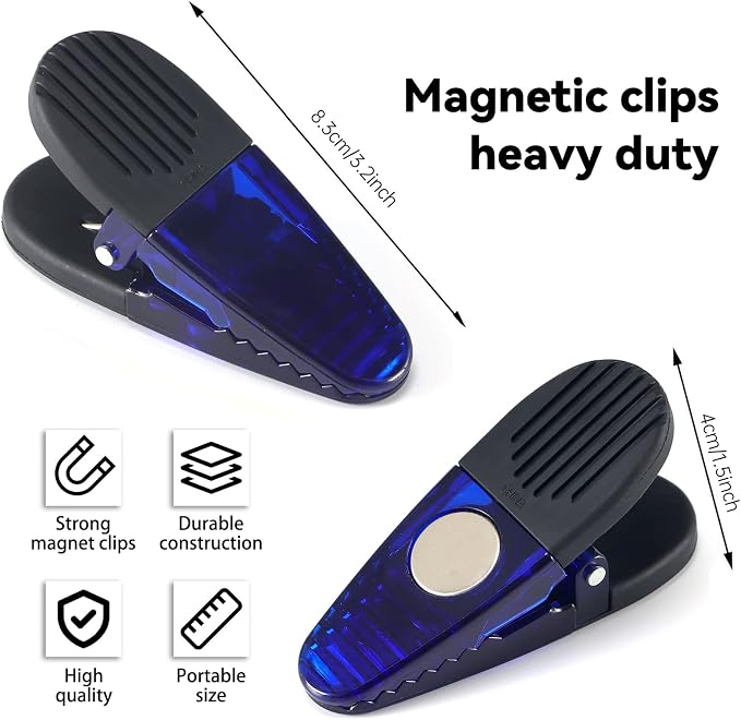 3-1/4" Length Plastic Refrigerator Magnet Clips Set - Image 3