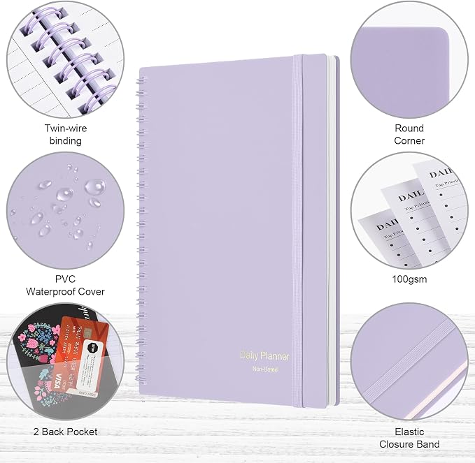 Asten Daily Planner Notebook, Undated To Do List - Image 4