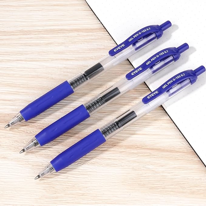 EYEYE G-103 Gel Pen 0.7mm, 5 Black 3 Blue 2 Red, Medium Point Pens | Retractable - Image 6