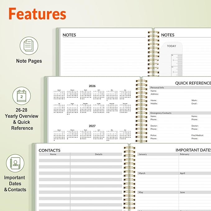 SUNEE 2026-2027 Appointment Book, Quarter-Hourly, Weekly & Monthly - Image 5