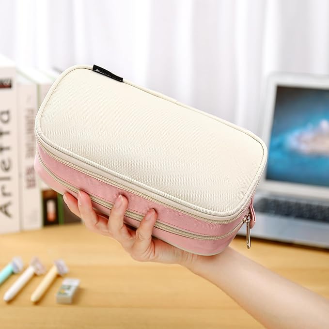 Large Capacity Pencil Case Multi-Slot Pencil Pouch Durable Pencil Box Portable Office Pen Bag with Zipper-DeskLoop Office