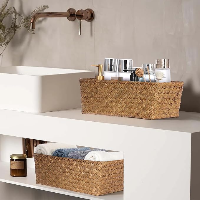 Set of 2 Wicker Storage Baskets - Image 3