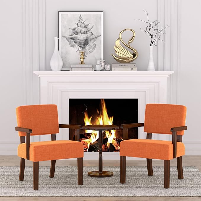 Accent Chair, Living Room Chairs Oversized with Soft Seat and Armrests for Dinning, Bedroom, Reading and Waiting Rooms-DeskLoop Office