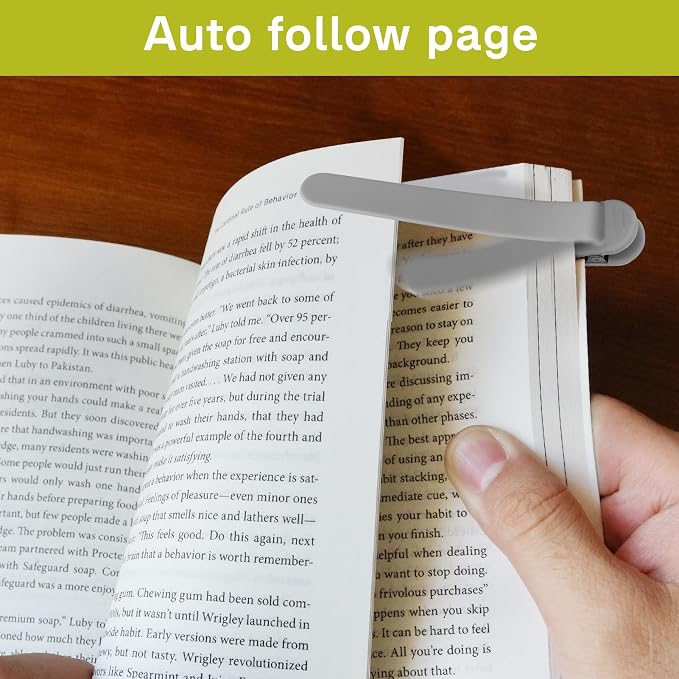 SMUK 6pcs Automatic Bookmark, Silicone Book Marks - Image 2