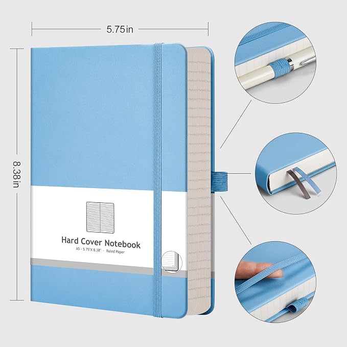 AHGXG Thick Notebook College Ruled, 320 Numbered Pages Lined Journal - Image 2