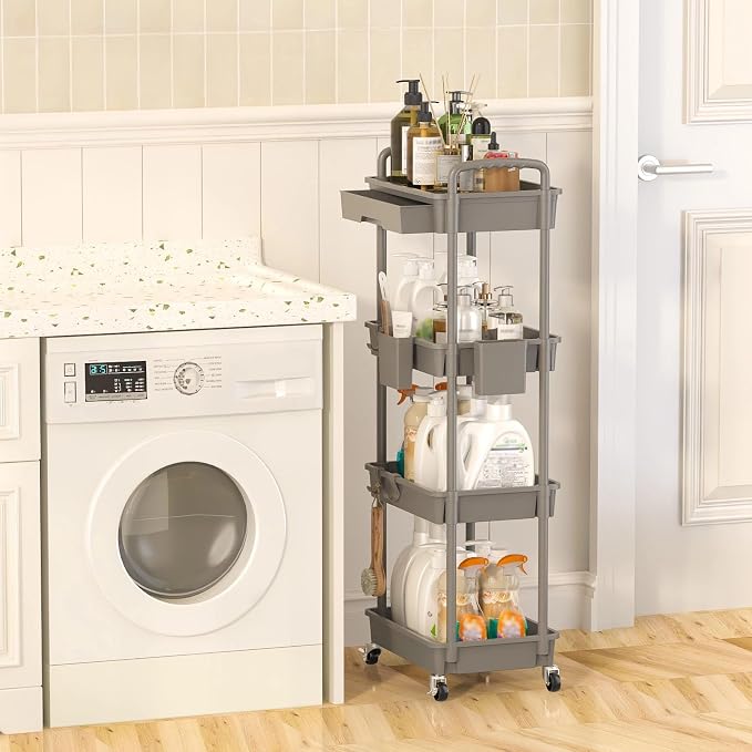 4 Tier Rolling Utility Cart - Image 6