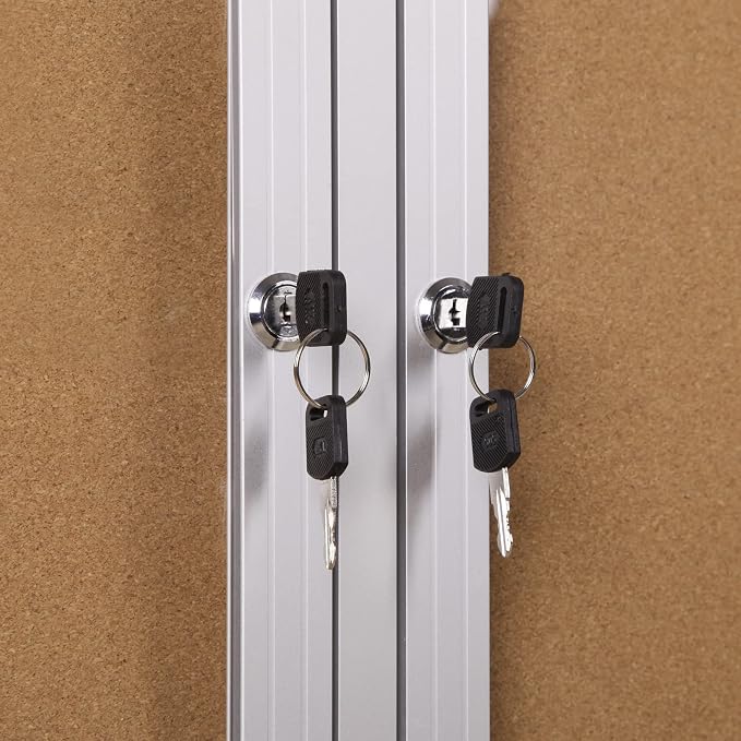 INNOVART Enclosed Bulletin Board 96”x48”, Lockable Cork Noticeboard - Image 6