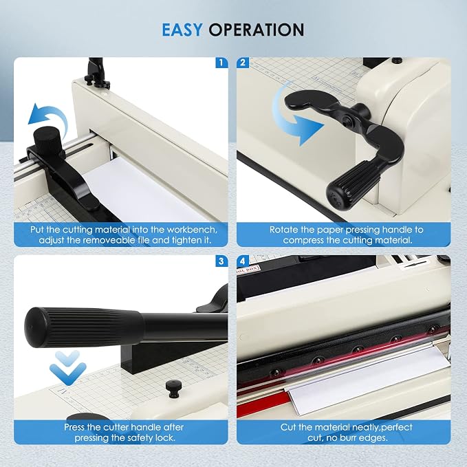 Heavy Duty Paper Cutter, Cortadora de Papel 400 Sheets Paper Trimmer - Image 4