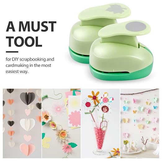 UCEC Paper Punches for Crafting, 1 Inch Craft Puncher, Maple Leaf, Flower Punch - Image 6