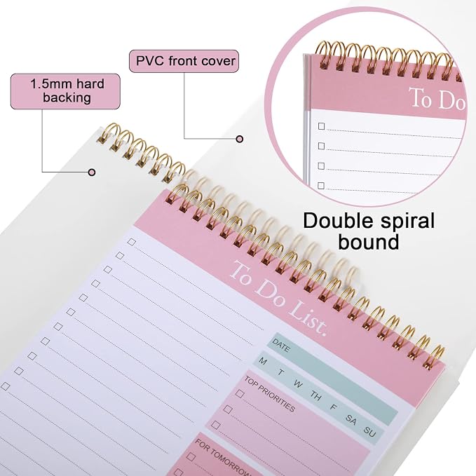 Thenshop 6 Pack To Do List Notepad Daily to Do List Notepad 6.5 x 9.8 Inches - Image 3
