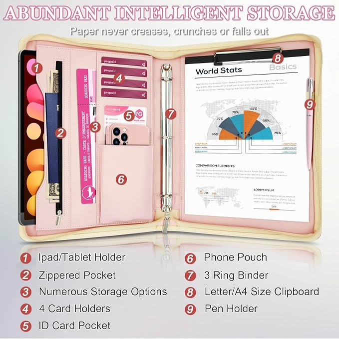 Faux Leather Portfolio Binder - Image 2