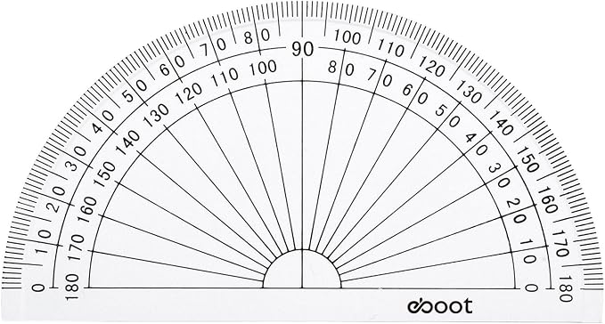20 Pack Plastic Protractor, 180 Degrees Protractor - Image 2