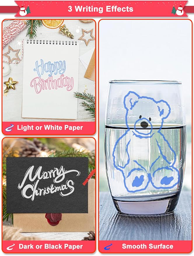 Outline Markers, 28 Metallic Shimmer Glitter Gel Pens, Tween Teen Girl Gifts - Image 3