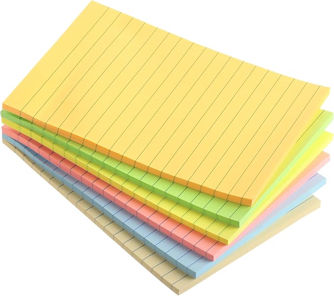 Mr. Pen- Lined Sticky Notes, 6 Pads, 45 Sheets/Pad, Pastel Color | Sticky Notes - Image 8