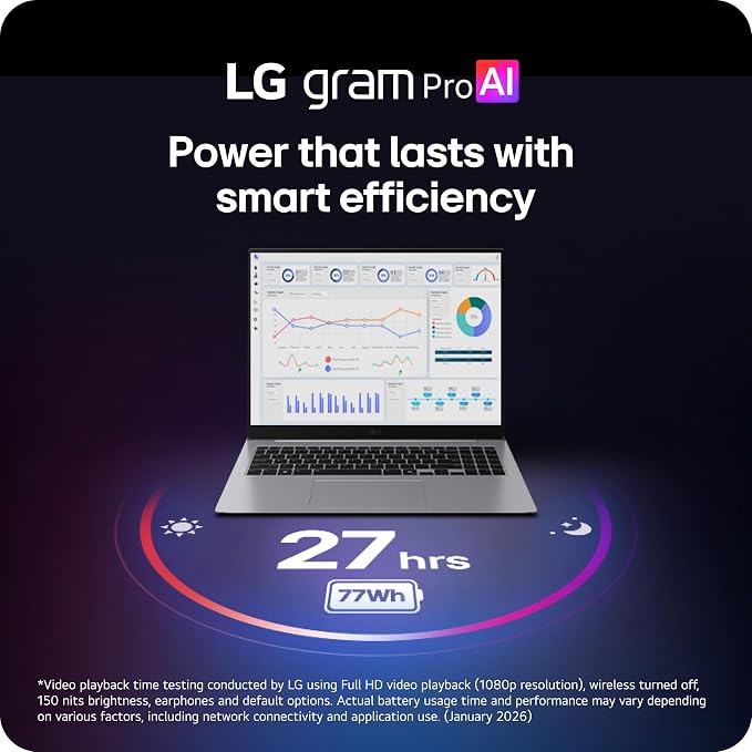 LG gram Pro 16-inch Thin and Lightweight Dual AI Laptop Computer, Windows 11 - Image 6