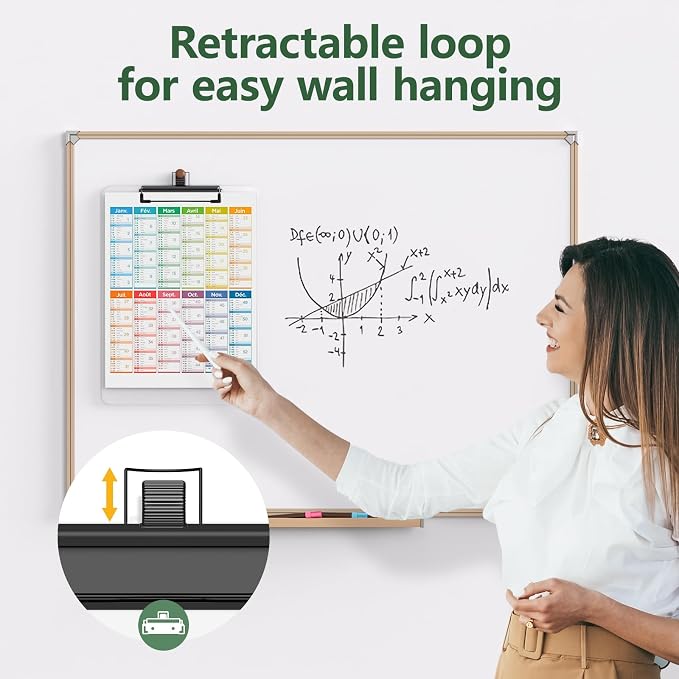Clear Clipboard with Pen Holder, 8.5 x 11 Clip Boards | Black Low Profile Clip - Image 5