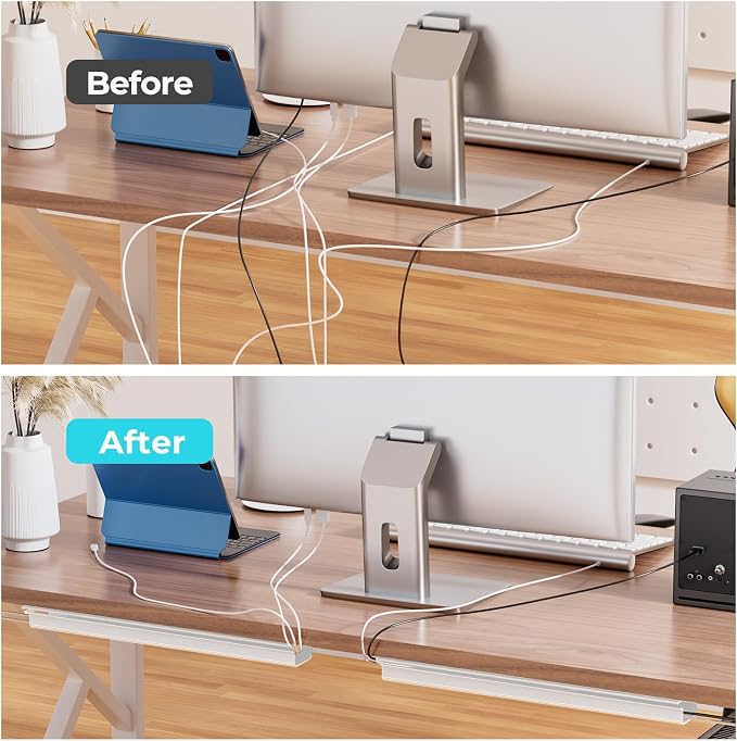 Delamu 2 Pack Safe 15.7in Tidy Cable Management Solution, Protect Kids Pets - Image 5