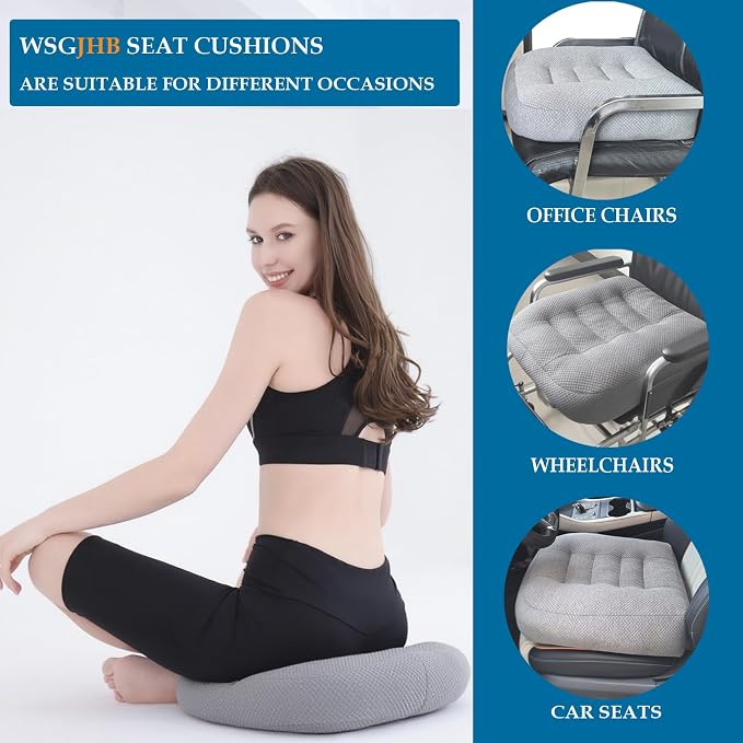 WSGJHB Large Seat Cushion, Extra Thick Booster Seat Cushions Long Sitting | - Image 6