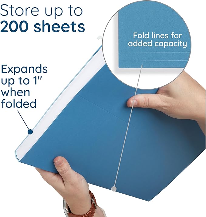 25 Blue Summit Supplies Legal Size Hanging File Folders - Image 4