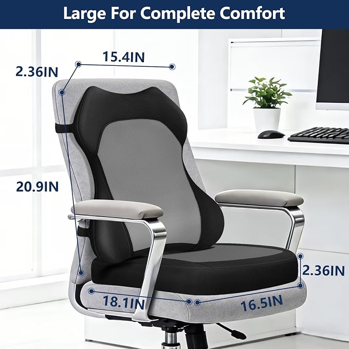 Seat Cushion, Lumbar Support Pillow - Image 2