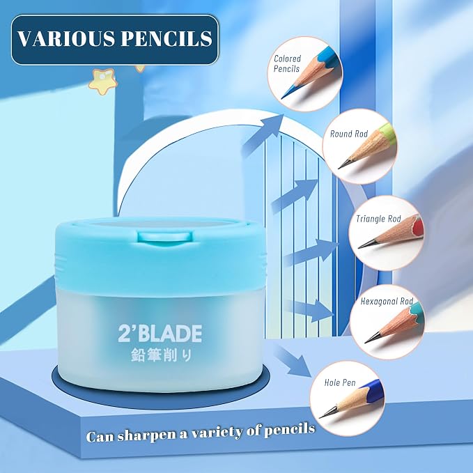 4PCS Dual-Hole Manual Pencil Sharpeners - Image 4
