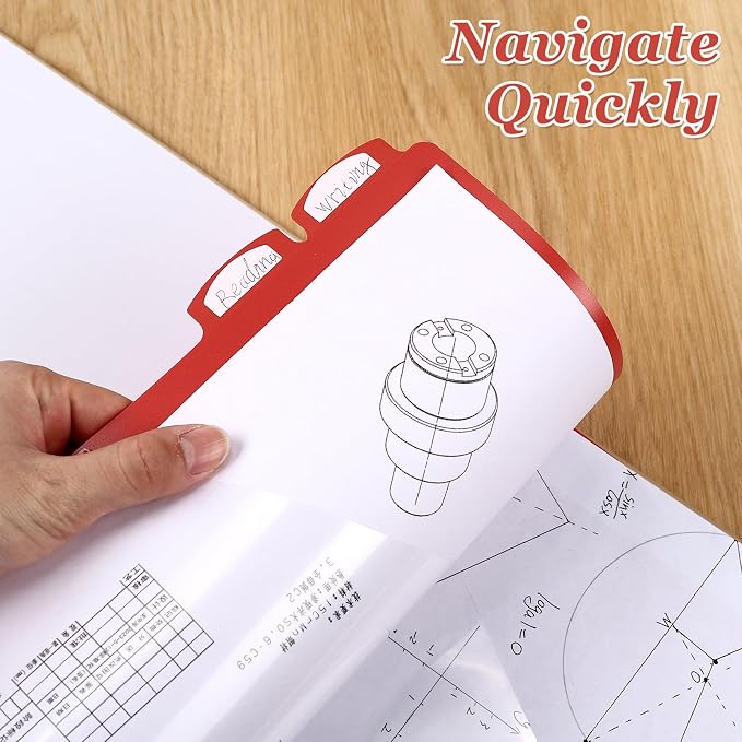 Epakh 12 Pcs Binder Dividers for 3 Rings Binders Index Dividers - Image 6